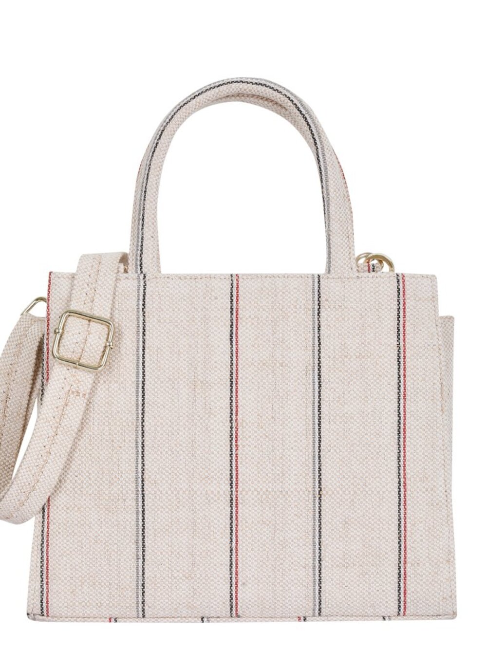 Women’s Canvas Top Handle Handbag– Handcrafted Fabric Beige Crossbody Tote Bag